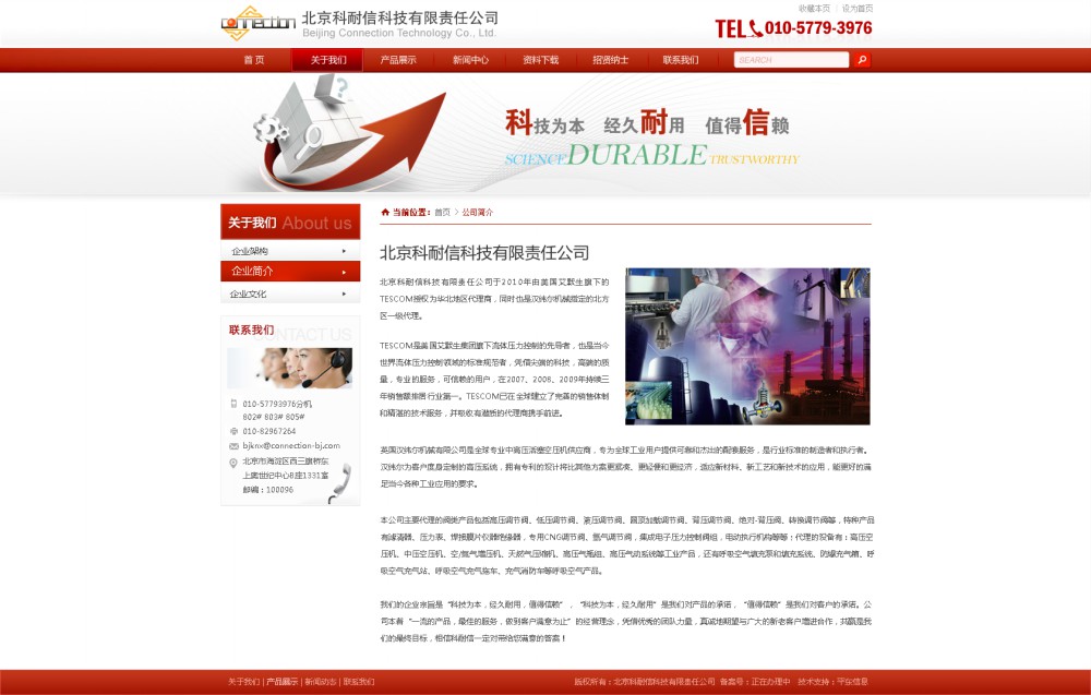 北京耐信科技-网站效果图