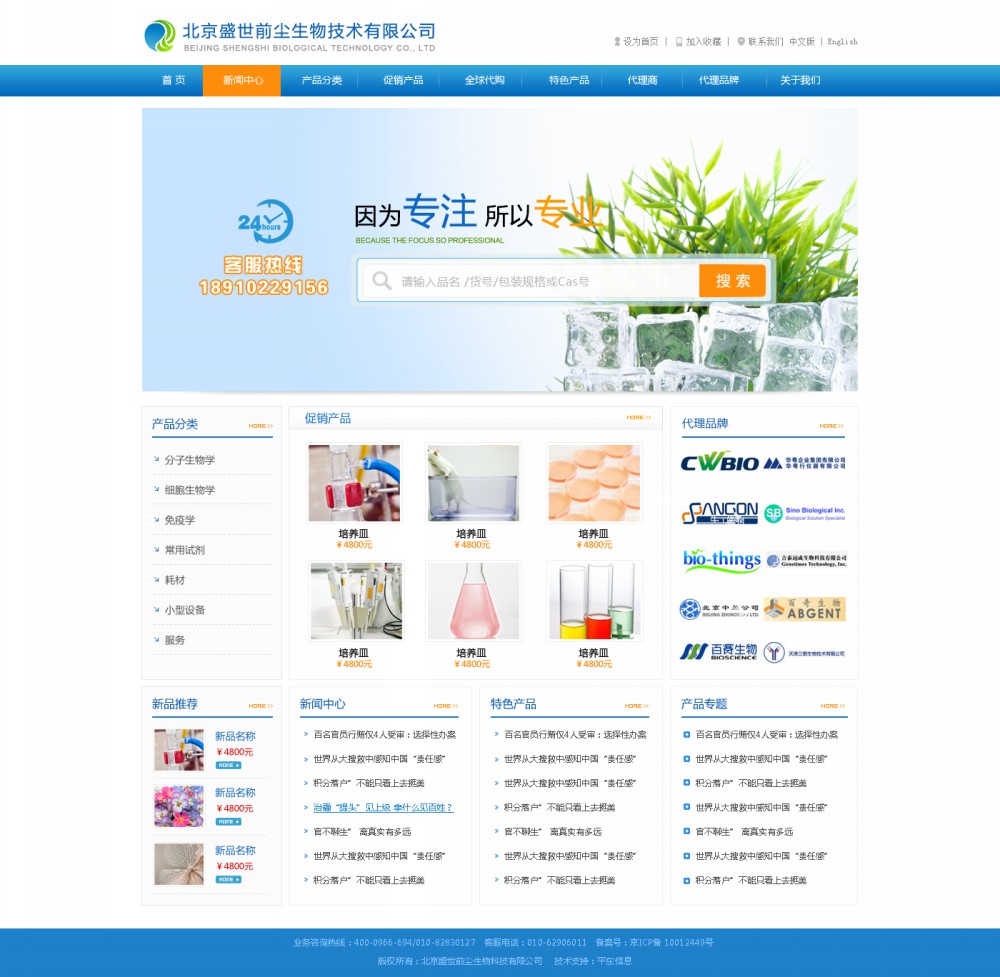 盛世前尘-网站首页效果图